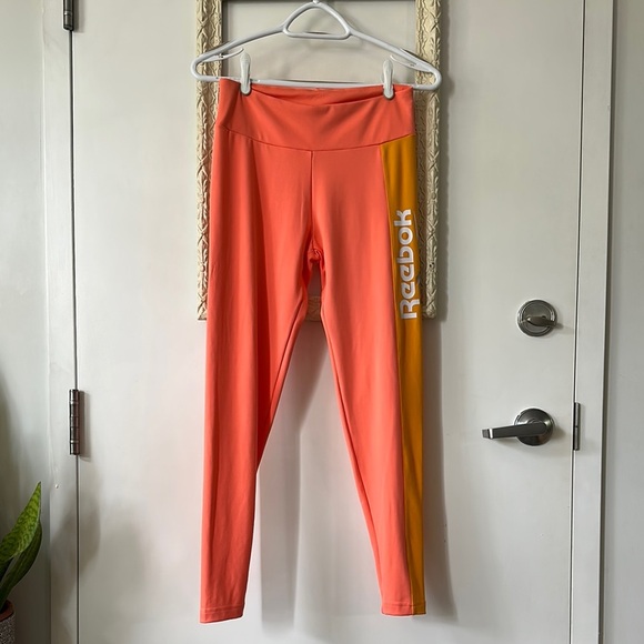 REEBOK | Coral and Yellow Leggings - Picture 3 of 10